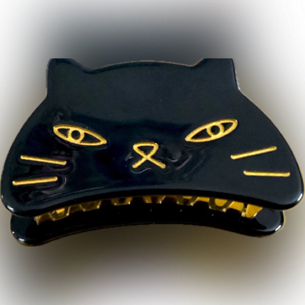 Black Cat Hair Clip